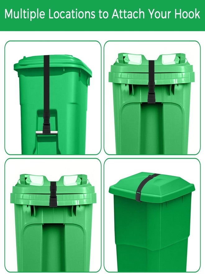 HenSinTc 1 Pack Trash Can Locks for Animals, Adjustable Double Metal Claw Bear Proof Trash Can Lock, Outdoor Trash Can Lock Straps Prevent Raccoons Dogs Mice and Small Animals from Rummaging Trash Bin - Image 3
