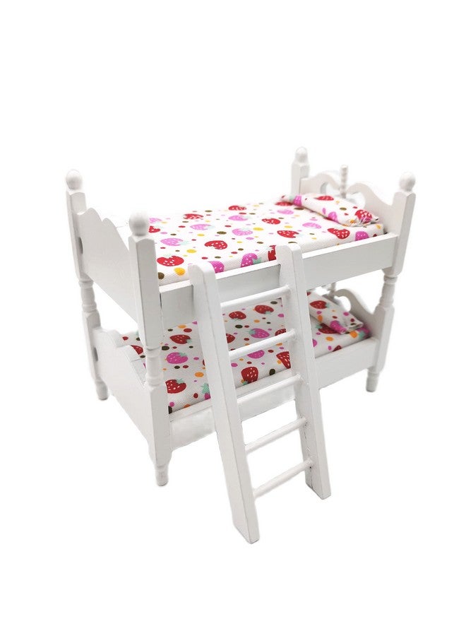 SXFSE Loft Bed, 1:12 Wooden Dollhouse Miniature Furniture Decor Bunk Bed With Ladder, Kids Children'S Bedroom Set Play Toy - Image 1