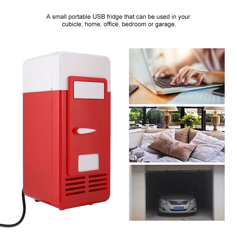 مبرد USB محمول لجهاز الكمبيوتر (بي سي) / مبرد ومدفئ لحاويات المشروبات - بلون أحمر - Image 3