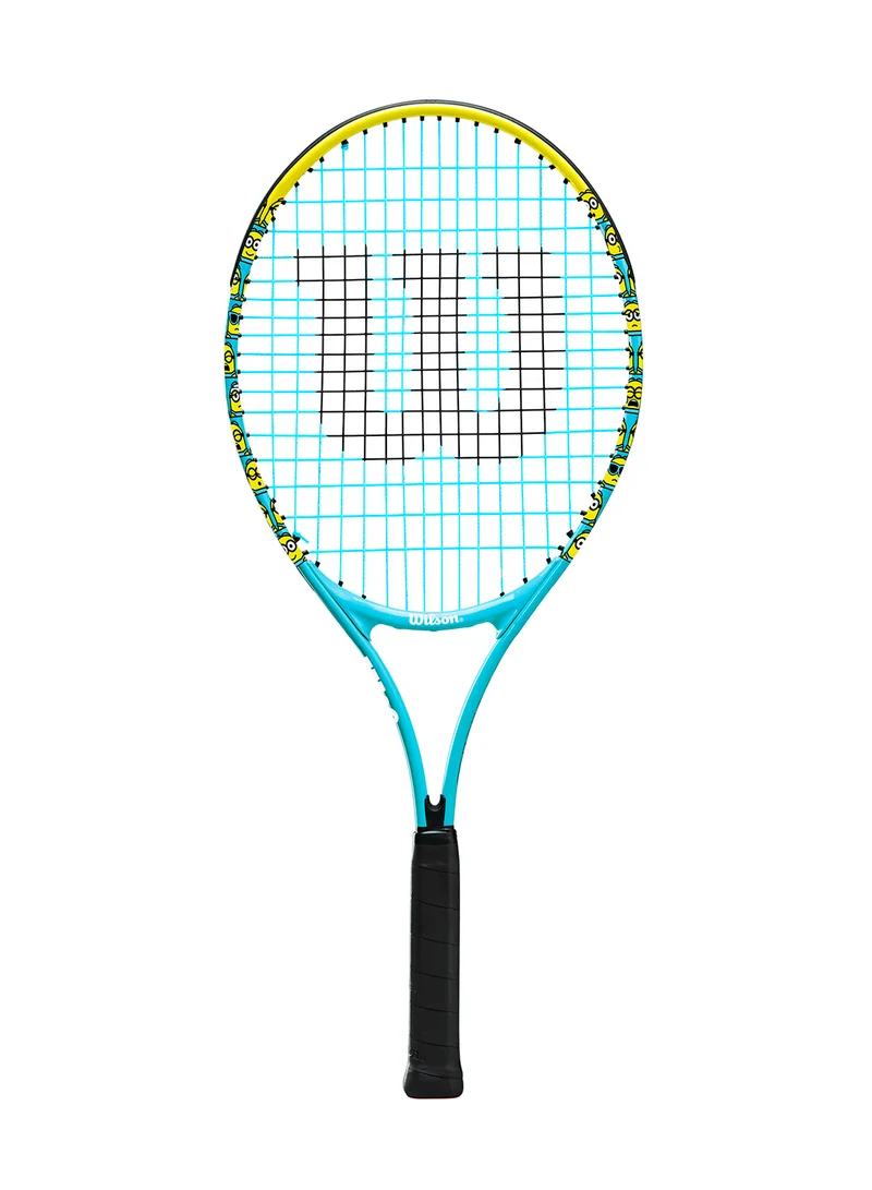 Wilson Minions 2.0 Junior 25 Tennis Racket, 16x17, Junior Beginners - Blue/ Yellow