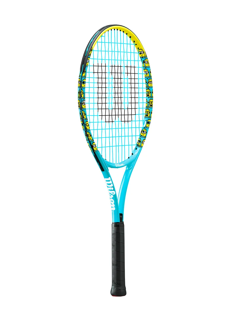 Wilson Minions 2.0 Junior 25 Tennis Racket, 16x17, Junior Beginners - Blue/ Yellow