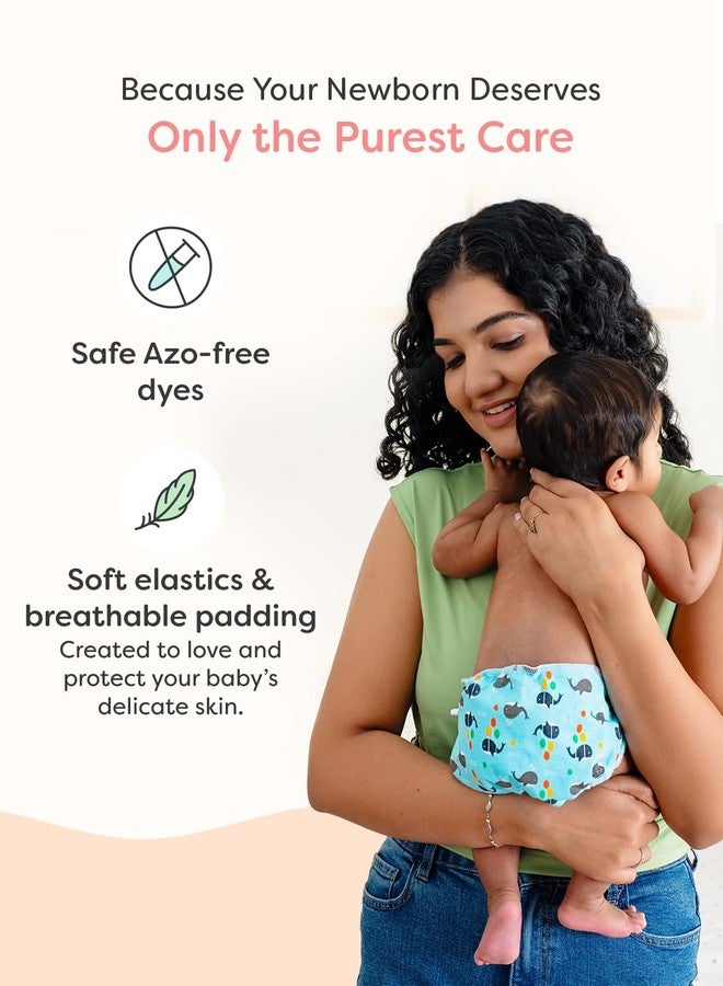 SuperBottoms DryFeel Baby Langot 0-6 months l Organic Cotton Modern Baby Nappy l Mess-free Langot with Gentle Elastics l Super DryFeel Top Layer l Diaper-free Time Essential | 3 Pack - Image 3