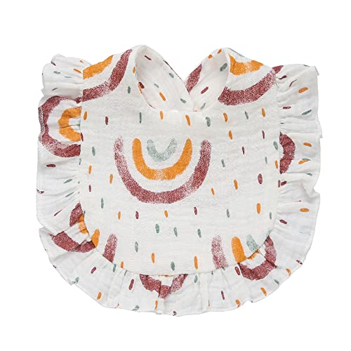 Nishine 4 PACK Solid Muslin Baby Drool Bibs Set for Unisex Boys Girls Cotton Adjustable Teething Feeding Drooling Bibs (Rainbow Set) - Image 2