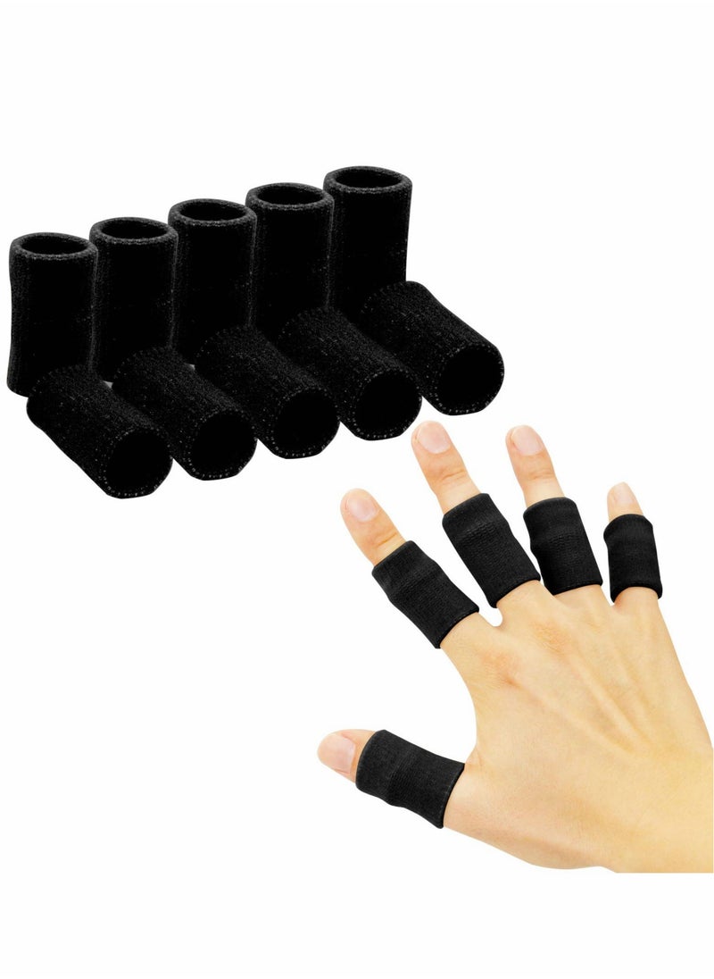 SYOSI Finger Sleeves 10PCS Thumb Splint Brace for Triggger Finger Support Breathable Elastic Finger Tape  - Image 1