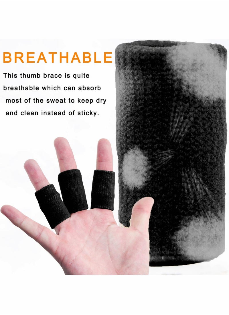SYOSI Finger Sleeves 10PCS Thumb Splint Brace for Triggger Finger Support Breathable Elastic Finger Tape  - Image 3
