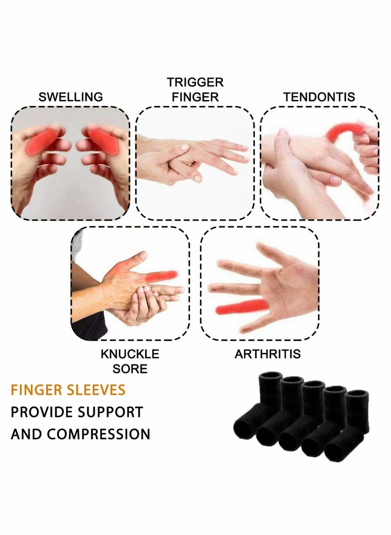 SYOSI Finger Sleeves 10PCS Thumb Splint Brace for Triggger Finger Support Breathable Elastic Finger Tape  - Image 5
