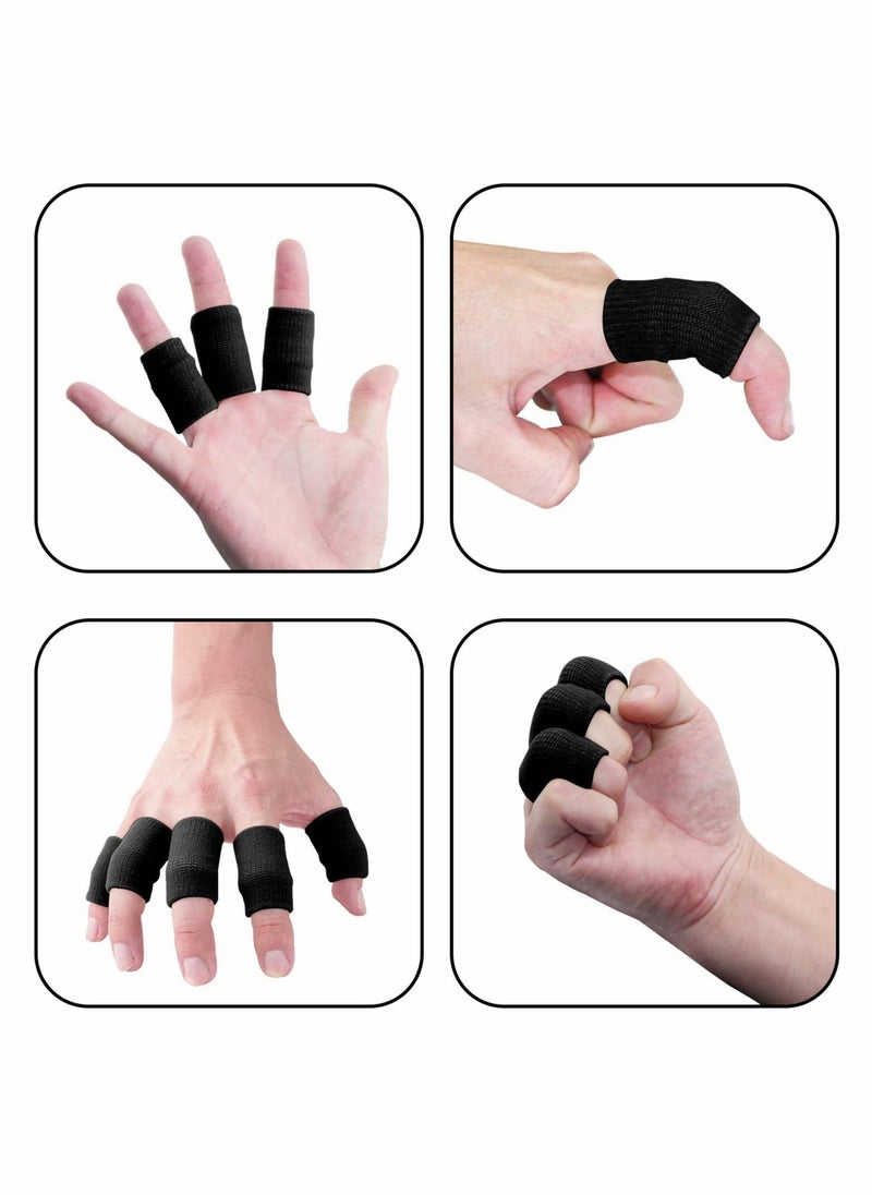 SYOSI Finger Sleeves 10PCS Thumb Splint Brace for Triggger Finger Support Breathable Elastic Finger Tape  - Image 4