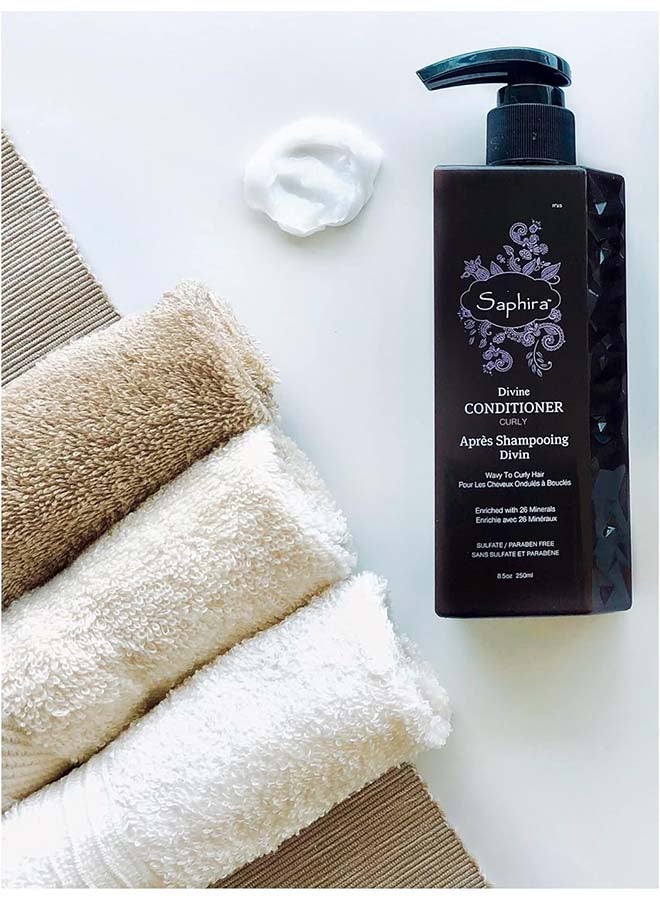 Saphira Divine Curly Conditioner, Sulfate-Free, Paraben-Free, Hydrates, Defines And Softens Curly, Wavy, Multi-Textured, Thick Hair 250 ml - Image 2