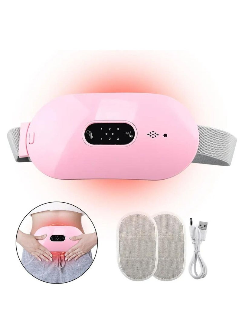 Prime by javaudan Menstrual Electric Heating Pad Waistband Device Adjustable 4-Speed ​​Rechargeable Heating Cramp Belt Massage  - Image 1