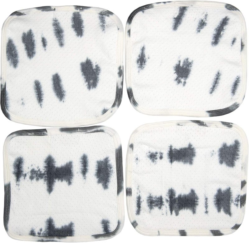 Woombie Kaia Papaya MultiUse Organic Air Wrap Washcloths Pack of 4  Quick Dry and Ultra Absorbent for The Beach Pool Bathtime and More  GrayWhite 8in x 8in - Image 3