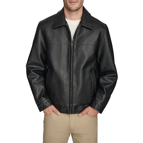 Dockers Men's James Faux Leather Jacket, Black, Medium - Image 1