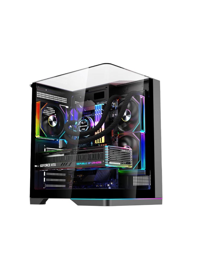 GAMEON Valkyrie X Gaming PC With Intel i5-12400F Processor/16GB RAM DDR4/1TB SSD/8GB Nvidia GeForce RTX 5060 Graphics/Windows 11 Pro+24 Inch 200Hz Fast IPS Monitor+Gaming Keyboard Mouse Headset Combo/ black - Image 3