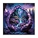BBOLDIN Fantasy Crystal Cave Landscape Puzzle for Adults 1000 Piece Gem Waterfall Mountain Jigsaw Puzzle Purple Nature Forest Scenic Puzzle - Image 2
