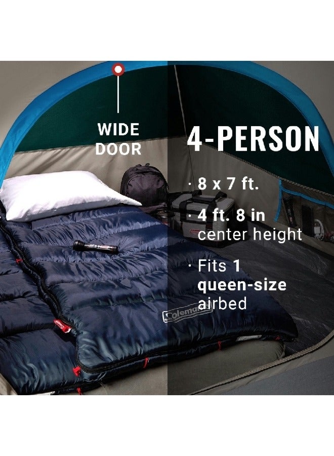 كولمان 2154640 كولمان سكاي دوم خيمة للتخييم الخارجي 4 أشخاص ايفرجرين 8 x 7 قدم - Image 4