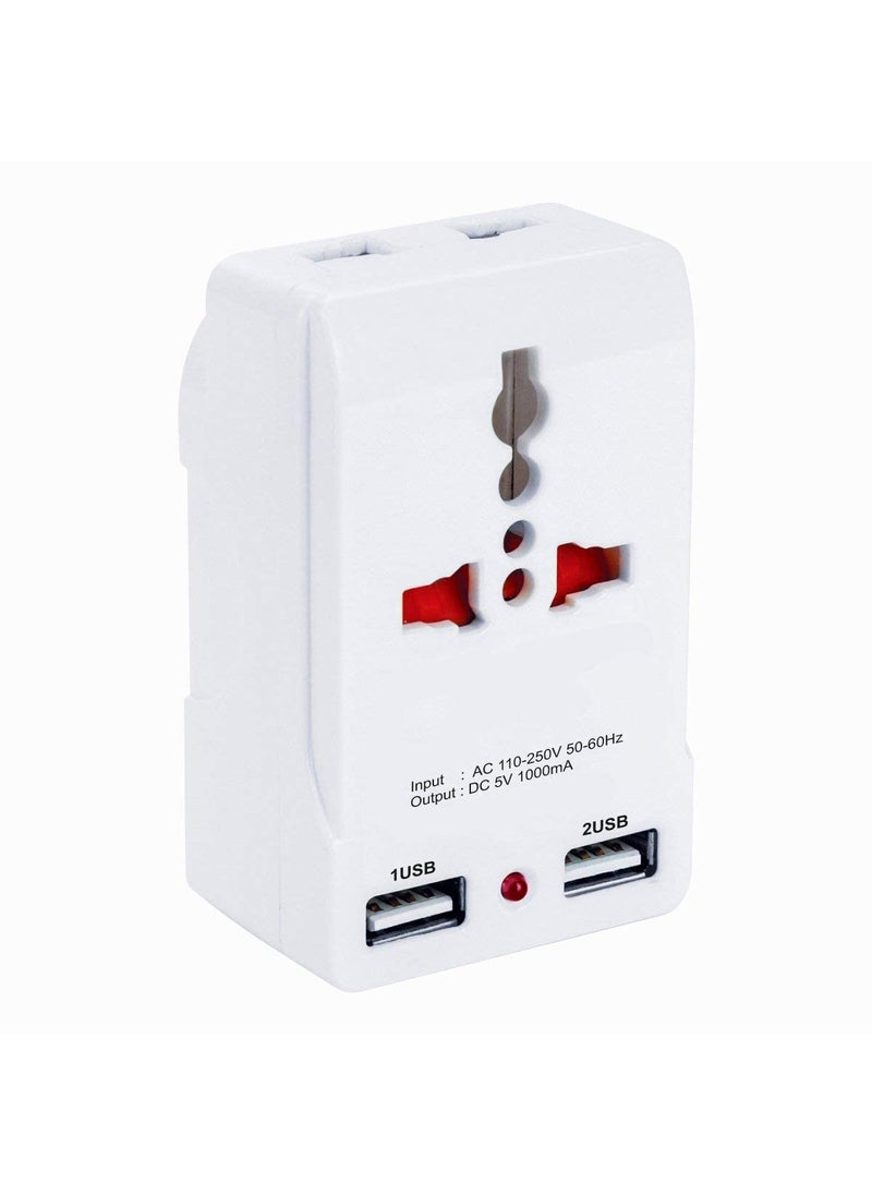 Seaspirit SEASPIRIT Multi Plug Adapter with USB Port, 3 Pin Modular Travel Universal Multiplug, Worldwide Adaptor, for 2 Pin 3Pin Socket Connector  - Image 1