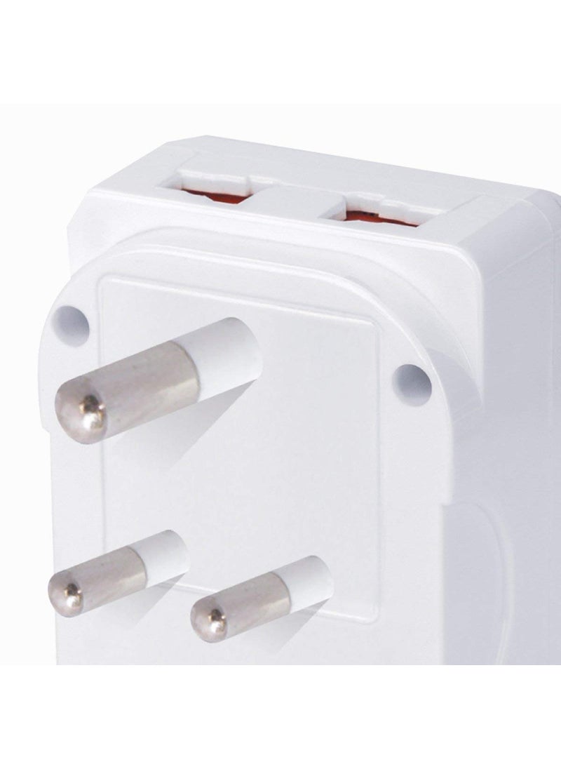 Seaspirit SEASPIRIT Multi Plug Adapter with USB Port, 3 Pin Modular Travel Universal Multiplug, Worldwide Adaptor, for 2 Pin 3Pin Socket Connector  - Image 2