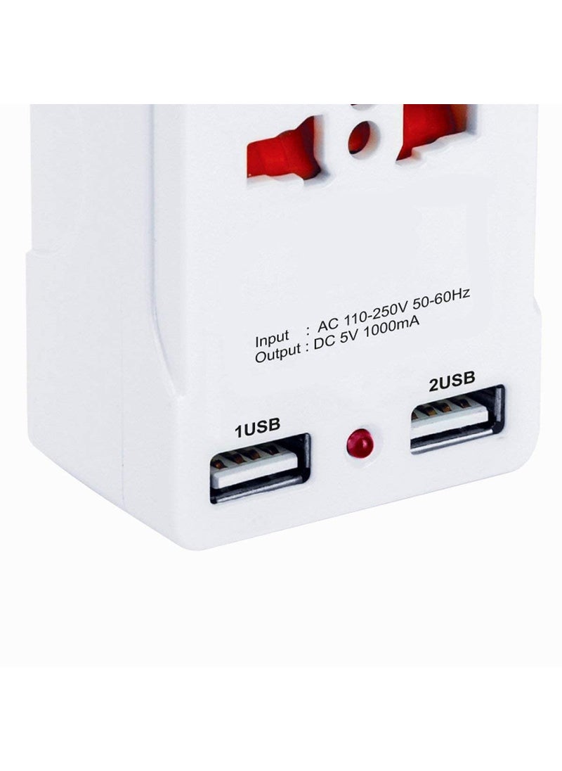 Seaspirit SEASPIRIT Multi Plug Adapter with USB Port, 3 Pin Modular Travel Universal Multiplug, Worldwide Adaptor, for 2 Pin 3Pin Socket Connector  - Image 4