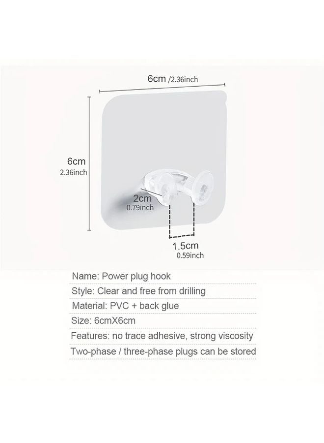 20pcs Transparent Self Adhesive Wall Hooks Strong No Drill Installation For Bathroom - Image 4