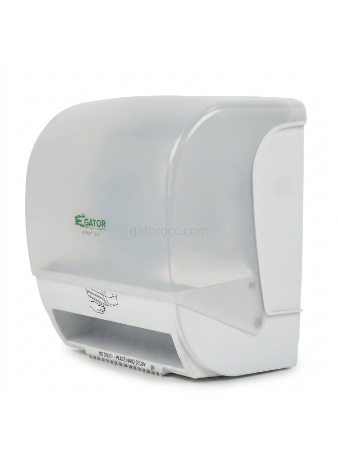 Gator Sensor Motion-Activated Automatic Roll Paper Dispenser | Jumbo & Maxi-Roll Auto-Cut Tissue Dispensing Mechanism | Wall-Mountable | Suitable For Homes, Bathrooms, Kitchens, & More | White - Image 1