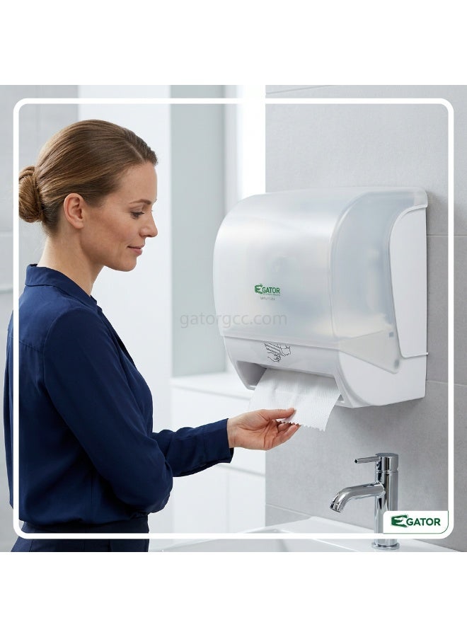 Gator Sensor Motion-Activated Automatic Roll Paper Dispenser | Jumbo & Maxi-Roll Auto-Cut Tissue Dispensing Mechanism | Wall-Mountable | Suitable For Homes, Bathrooms, Kitchens, & More | White - Image 5