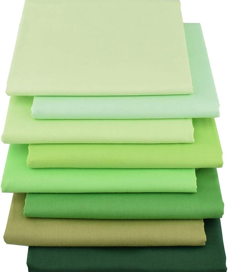 Hanjunzhao Green Solids Fat Quarters Fabric Bundles, Precut Quilting Sewing Fabric, 18 x 22 inches - Image 3