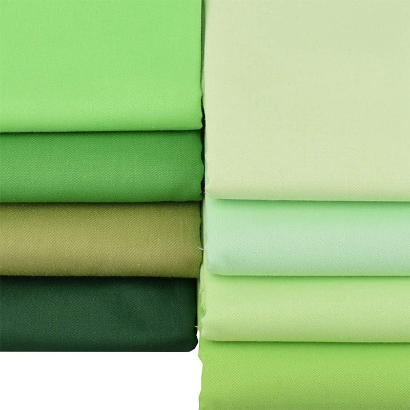 Hanjunzhao Green Solids Fat Quarters Fabric Bundles, Precut Quilting Sewing Fabric, 18 x 22 inches - Image 5