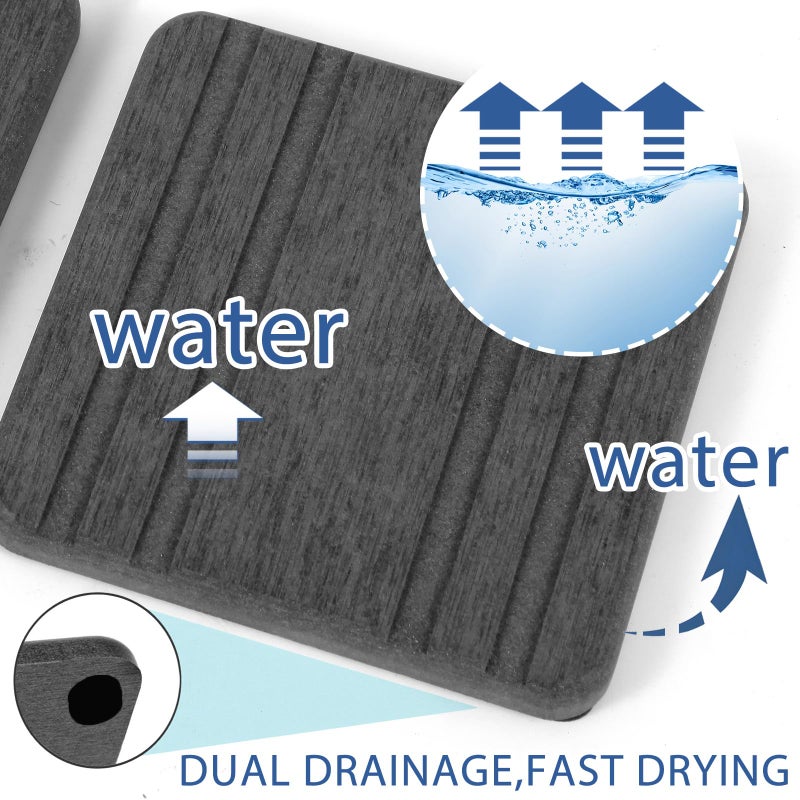 Lyxel 3PCS Water Absorbing Stone Tray, DryingNeat Diatomite Stone Sink Tray, Instant Dry Sink Coasters, Kitchen Sponge Hand Soap Holder, Countertop Fast Drying Counter Trays,8 * 4inch and 4 * 4inch - Image 2