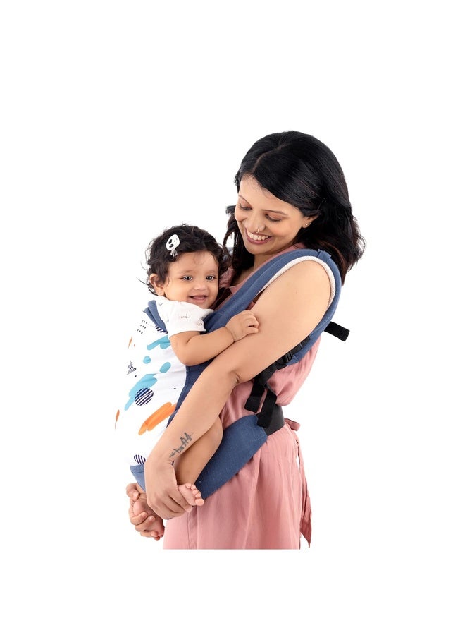 Luvlap Adore Baby Carrier with 2 carry positions, lightweight & travel friendly, 4-24Month baby, Breathable Skin friendly premium fabric, New-born to Toddler Carrier, Max weight 6-18Kg (Blue) - Image 1