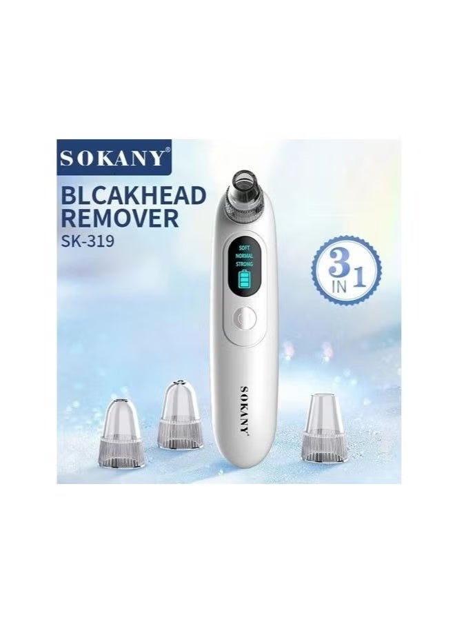sokany SK-319 Blackhead Remover 3 IN 1 USB Charging - Image 3