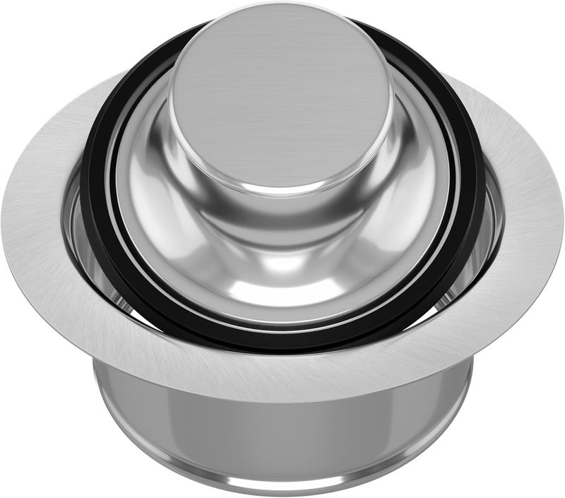 Exakey Garbage Disposal Flange and Stopper for Kitchen Sink,Sink Drain Flange with Stopper for Garbage Disposal Fit Universal 3-1/2 Inch Standard Sink Drain Opening Stainless Steel Brushed - Image 3