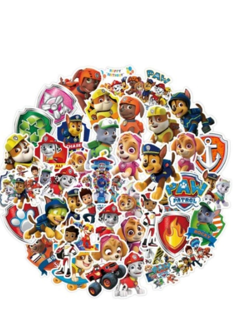 Tamona Paw Patrol Party Tableware, Decorative New Birthday Set Including Plates, Forks, Spoons, Paper Cups, Paper Towels, Tablecloths, Stickers for Boys & Girls – 111 Pcs.  - Image 3