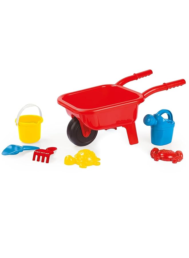 Dolu Wheelbarrow With Beach Set For Ages 3+ Years Old Red - Image 1