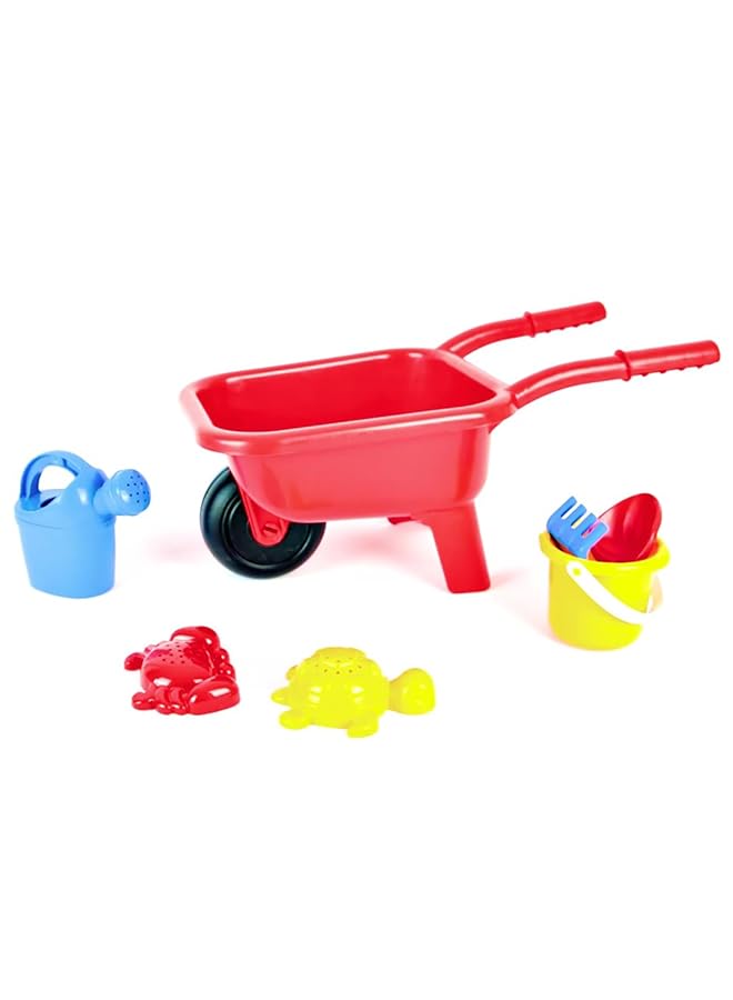 Dolu Wheelbarrow With Beach Set For Ages 3+ Years Old Red - Image 5