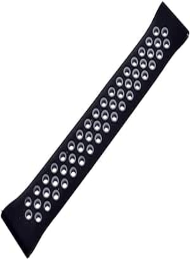 Generic Silicone Adjustable Watch Strap With Holes Design For Unisex Compatible With Smart Watches 22 MM - Black Gray