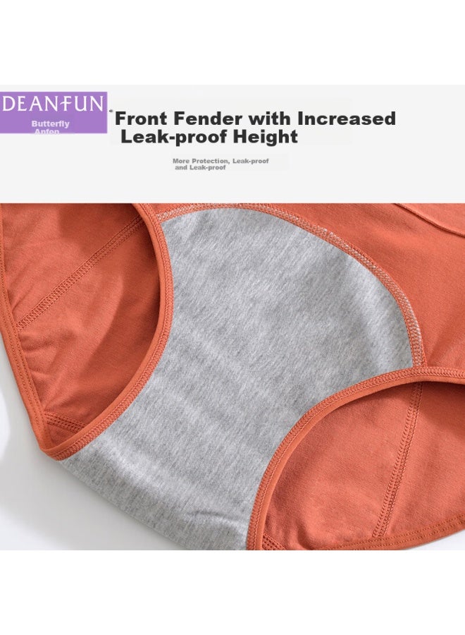 Deanfun Women's Period Panties Cotton High Waist Warm Double-layer Leakproof Sleepwear Underwear 3-pack Gift Box Size L - Image 2
