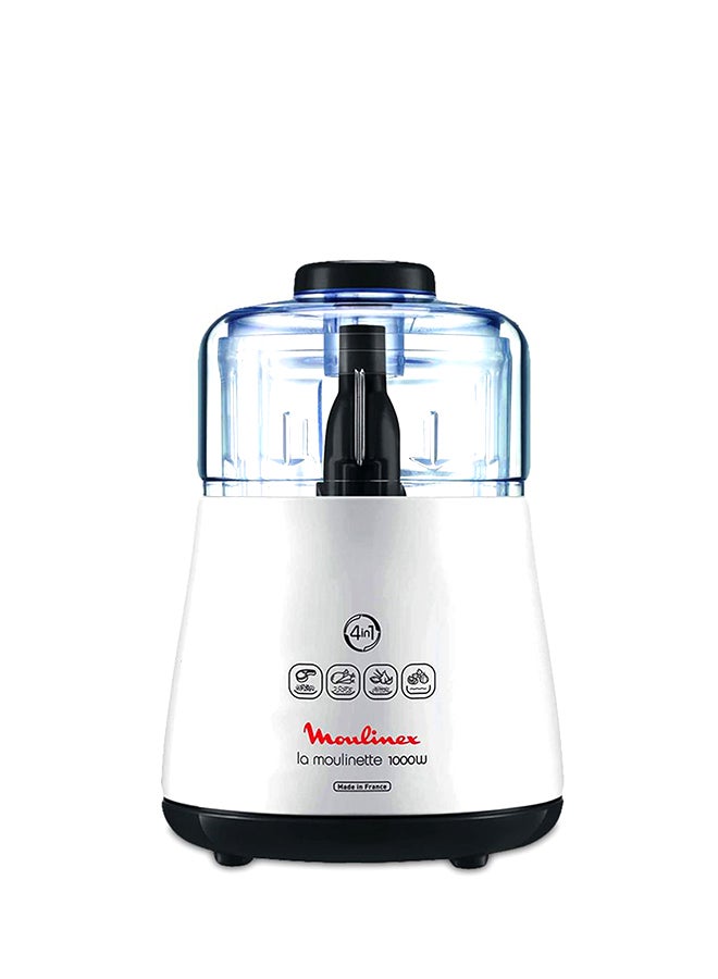 Moulinex Vegetable Chopper |  4 in 1 La Moulinette Chopper |   2 Years Warrant 0.5 L 1000 W DPA144 White - Image 1