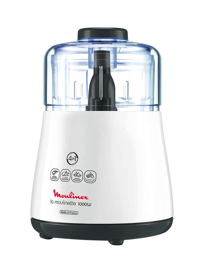 Moulinex Vegetable Chopper |  4 in 1 La Moulinette Chopper |   2 Years Warrant 0.5 L 1000 W DPA144 White - Image 2