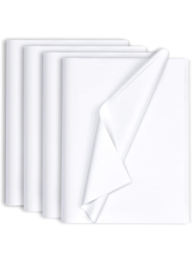Tissue Paper for Gift Bags, Bulk White Wrapping Paper for Crafts and Decorations, 100 Sheets 20x14 Inch Gift Tissue for Packaging, DIY Projects, Birthdays, Parties, and Holiday Gifts, White - Image 1