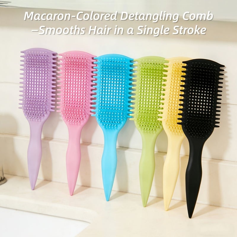 Purple Curl Defining Styling Comb For Home Use Hair Brush With Massage Function Suitable For Wet And Dry Hair - Image 2