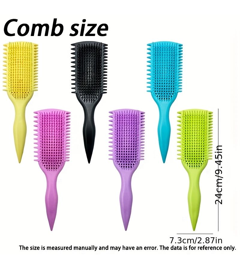Purple Curl Defining Styling Comb For Home Use Hair Brush With Massage Function Suitable For Wet And Dry Hair - Image 4