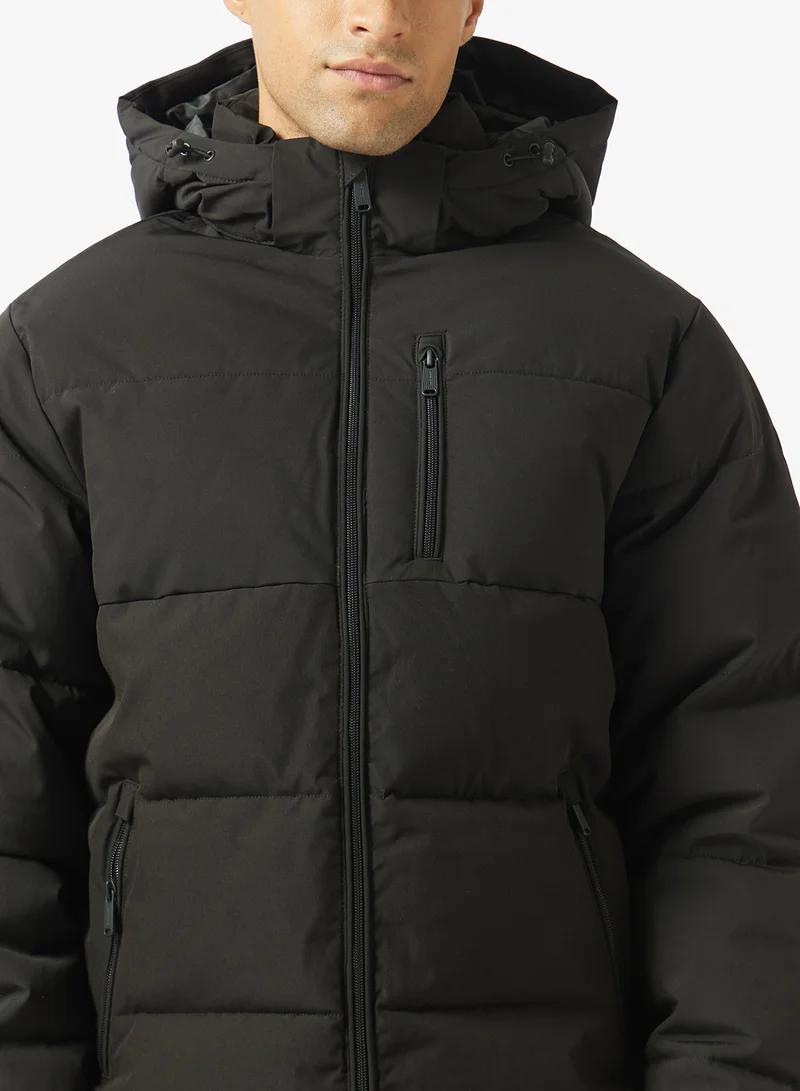 JACK & JONES Black Casual Puffer Jacket for Men | Best Price UAE