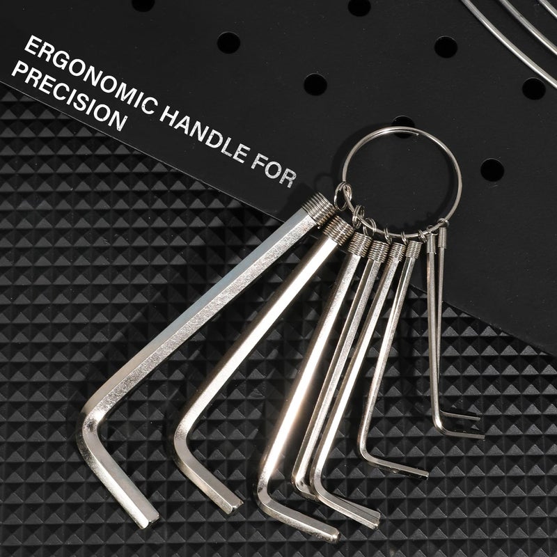 Deli مجموعة مفاتيح سداسية DL3080 8 قطع 1.5 مم - 6 مم مقاومة للتآكل مطلية بالكروم مفاتيح عالمية مع مقبض مريح للاستخدام المنزلي و DIY - Image 4