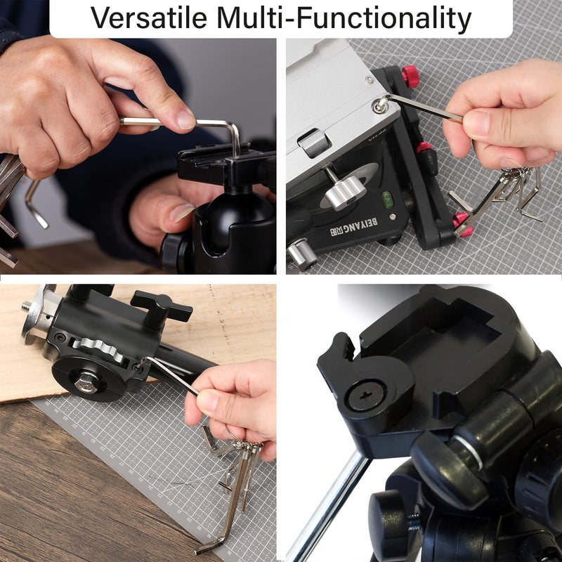 Deli مجموعة مفاتيح سداسية DL3080 8 قطع 1.5 مم - 6 مم مقاومة للتآكل مطلية بالكروم مفاتيح عالمية مع مقبض مريح للاستخدام المنزلي و DIY - Image 5