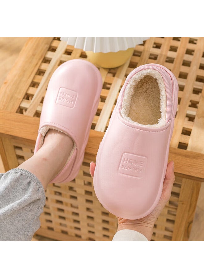 Tzldn Waterproof Cotton Shoes For Women, Autumn And Winter Warm Slippers, Home Full-coverage Wool Cotton Shoes, Semi-wrapped Cotton Slippers For Wome - Image 2