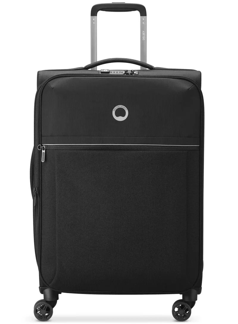Brochant 2.0 - 67 Cm Softcase 4-Double Wheeled Expandable Check-In Luggage Trolley - Black