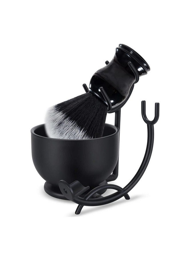 Grandslam Randslam Deluxe Shaving Kit For Men 3 In 1 Shaving Set Includes Shaving Brush Stainless Steel Shaving Bowl And Razor & Brush Holder Black Set - Image 1