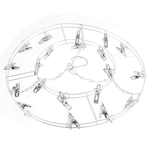 CHALISA Stainless Steel Mount Emporium 12 Peg Laundry Airer Rack Windproof Drying Drier Clothes Underwear Sock Hook - Image 4