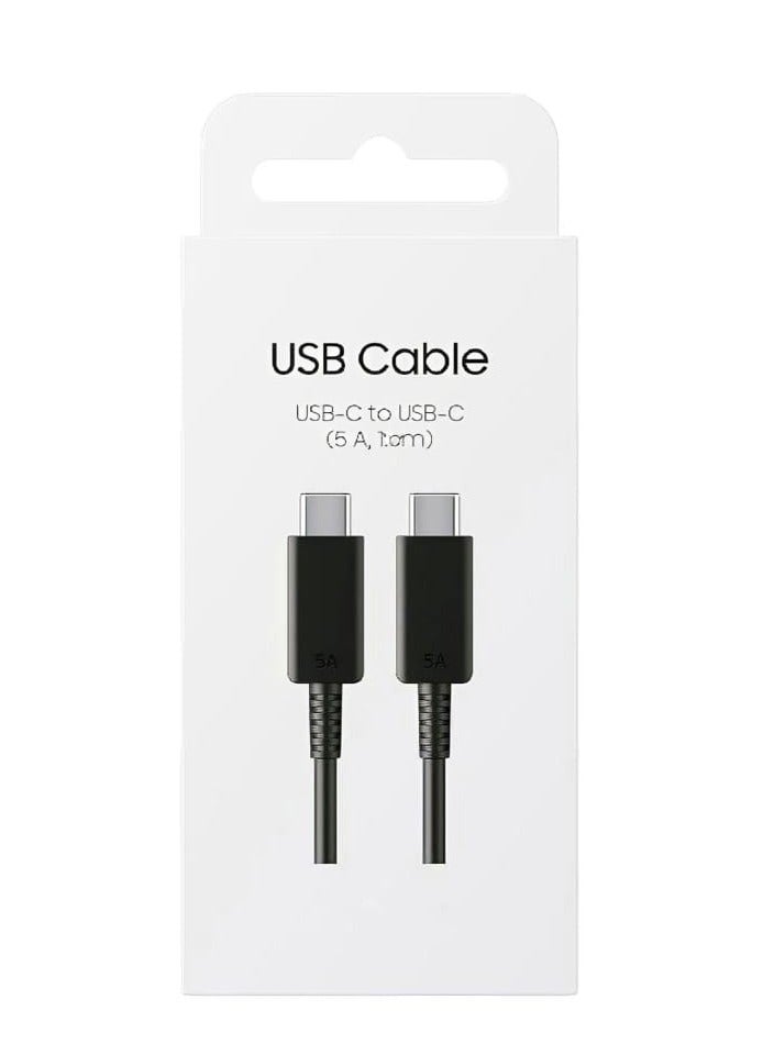 Charging Cable For Samsung Type-C To Type-C Fast Charging 5A Cable 1 Meter Black - Image 3