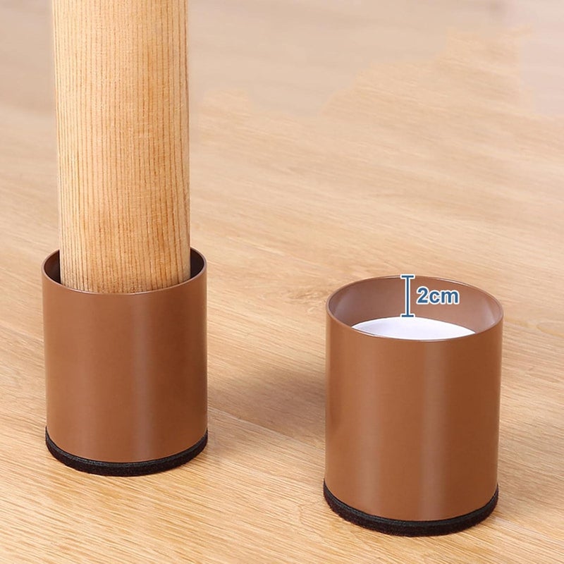 Bed and Furniture Riser Lifter Sofa Legs Riser Home Foot Accessories, Round 6x5cm Brown - Image 2