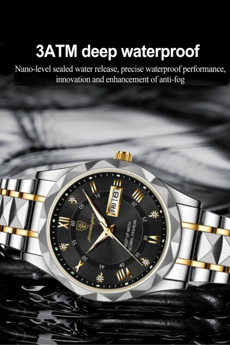POEDAGAR Watches for Men ,Man Watch Waterproof Luminous Men's Watch Quartz，Men's Wrist Watches, Men's Watch Fashion Business Watch - Image 3